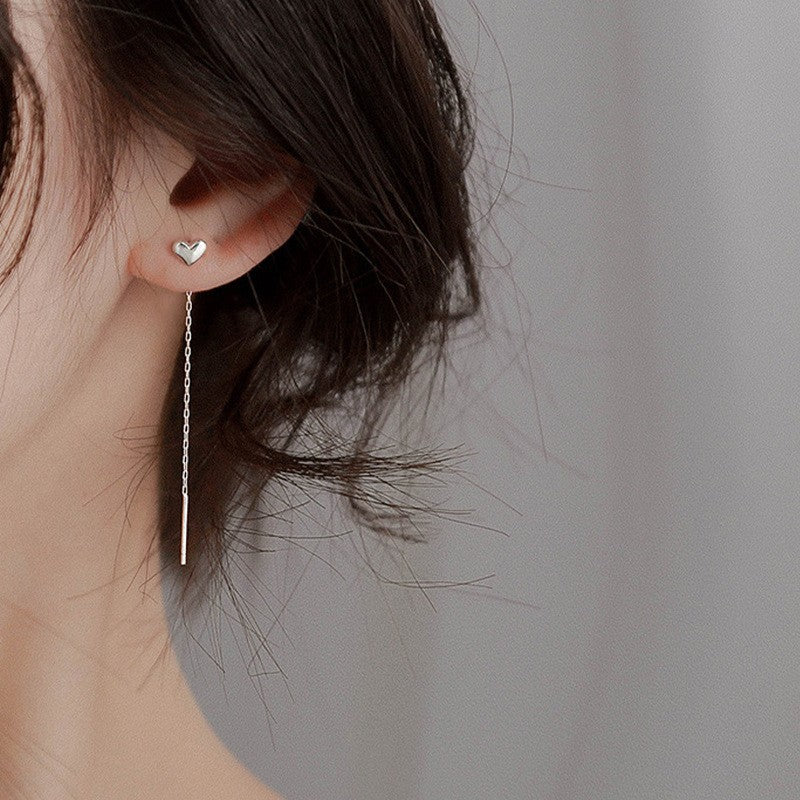 Wholesale Temperament long round face slim galaxy tassel earrings